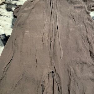Wish list NWOT drawstring elastic waist pockets brown color